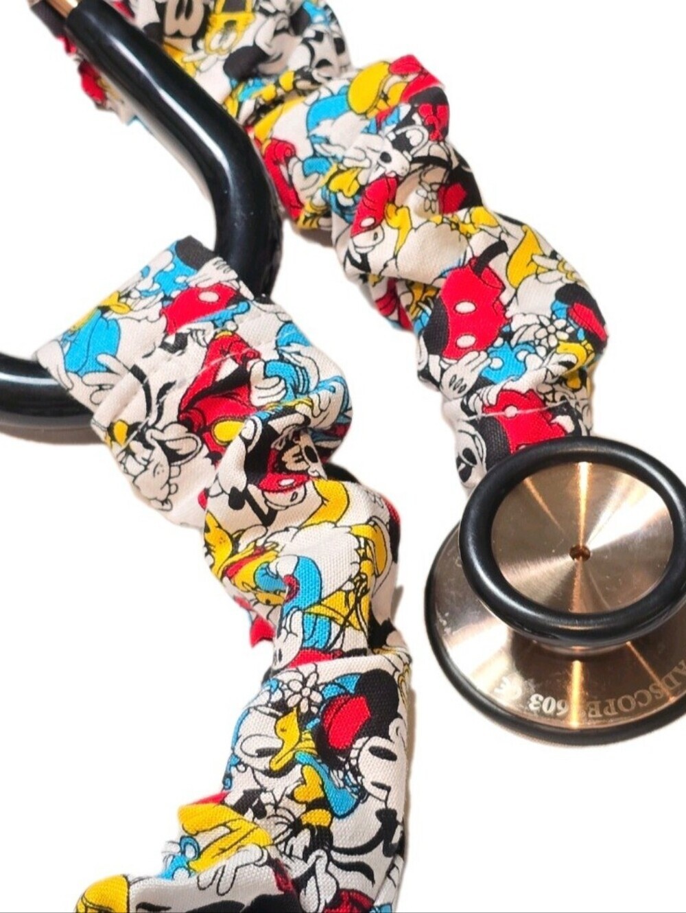Colorful Disney Mickey Mouse Stethoscope Sleeve: Washable Colorful Cotton Cover - Picture 3 of 11